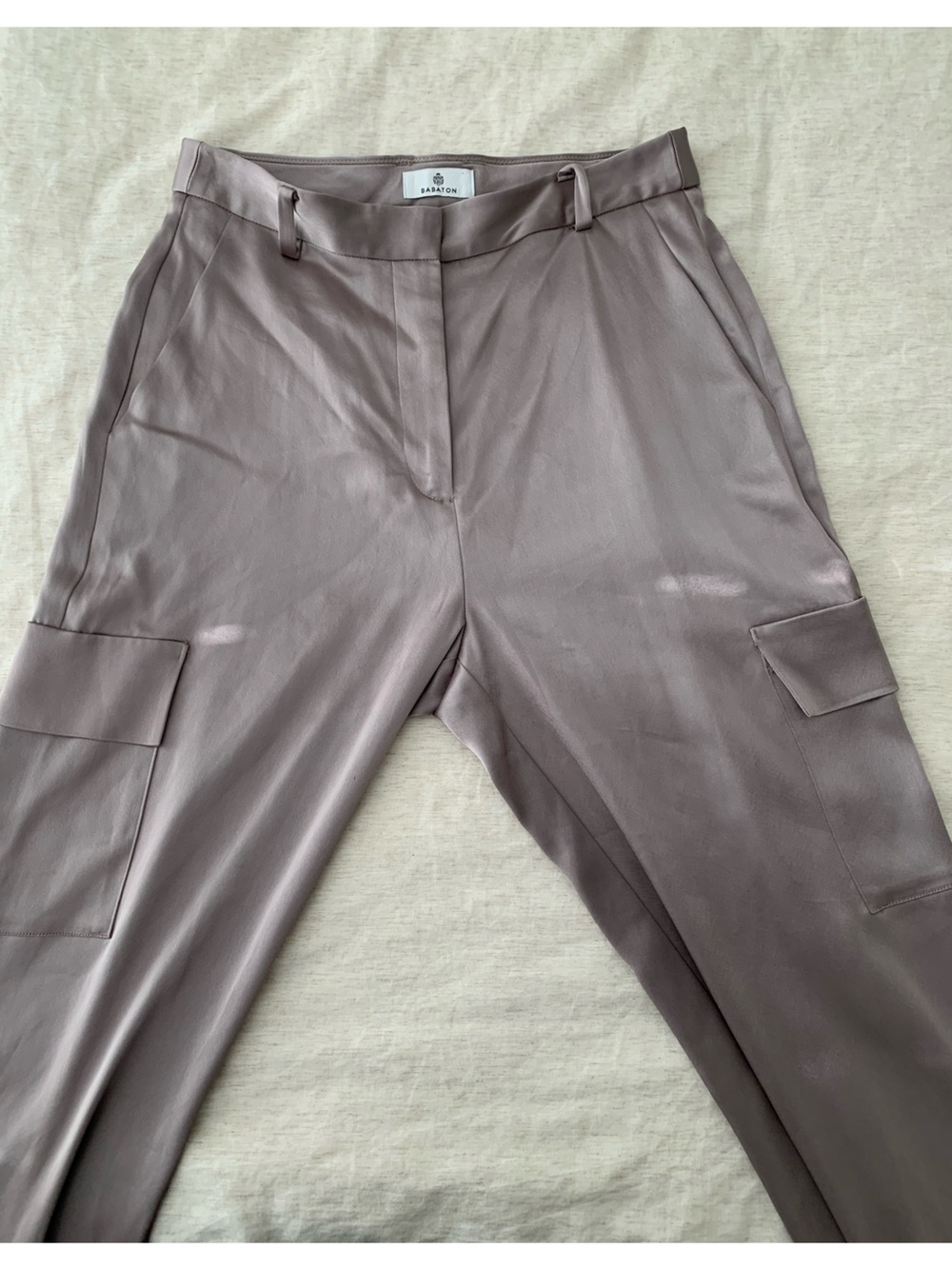 Babaton Taupe Cargo-Style Track Pants - Picture 7 of 11